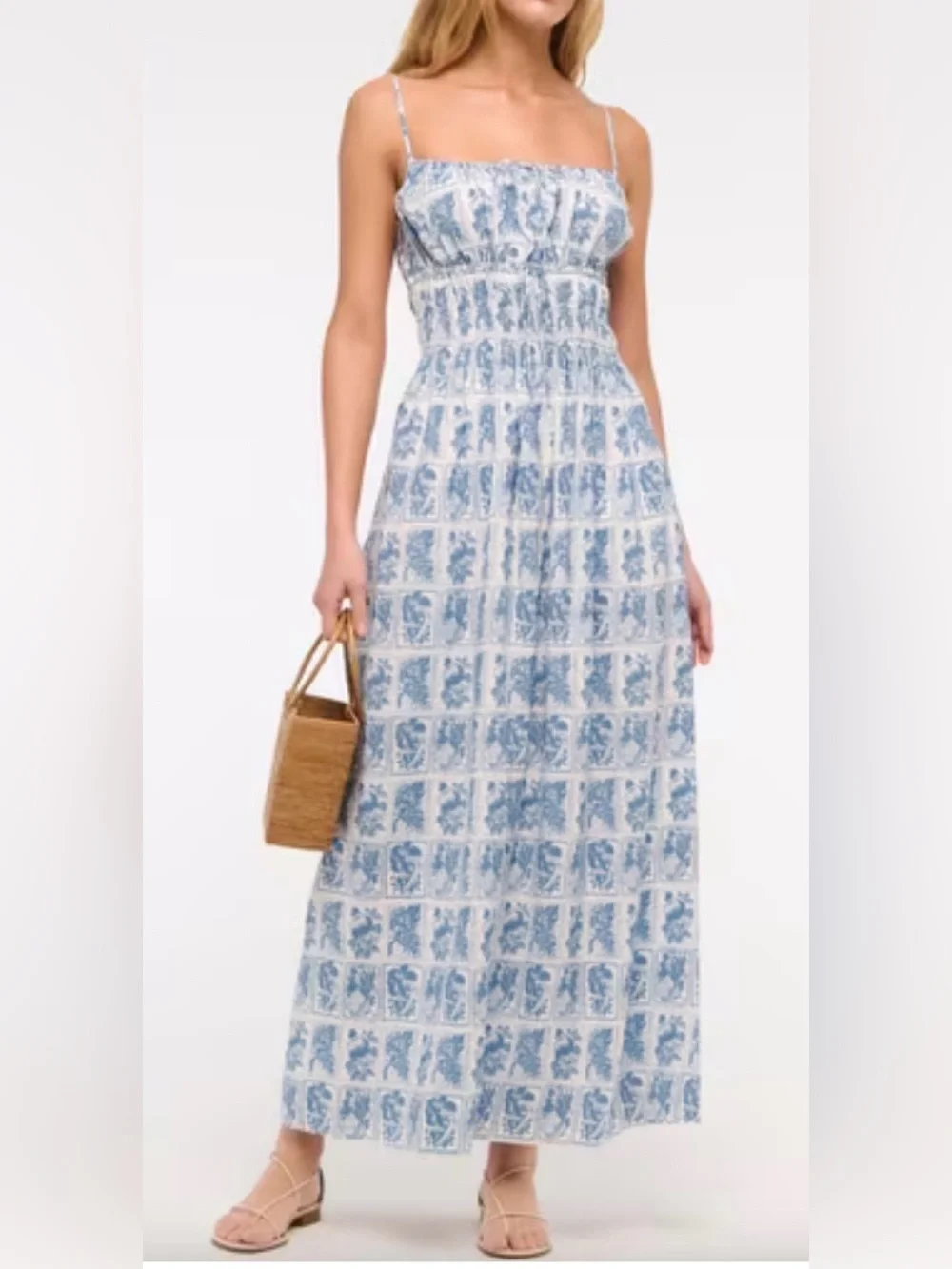Abercrombie & Fitch smocked cami maxi dress